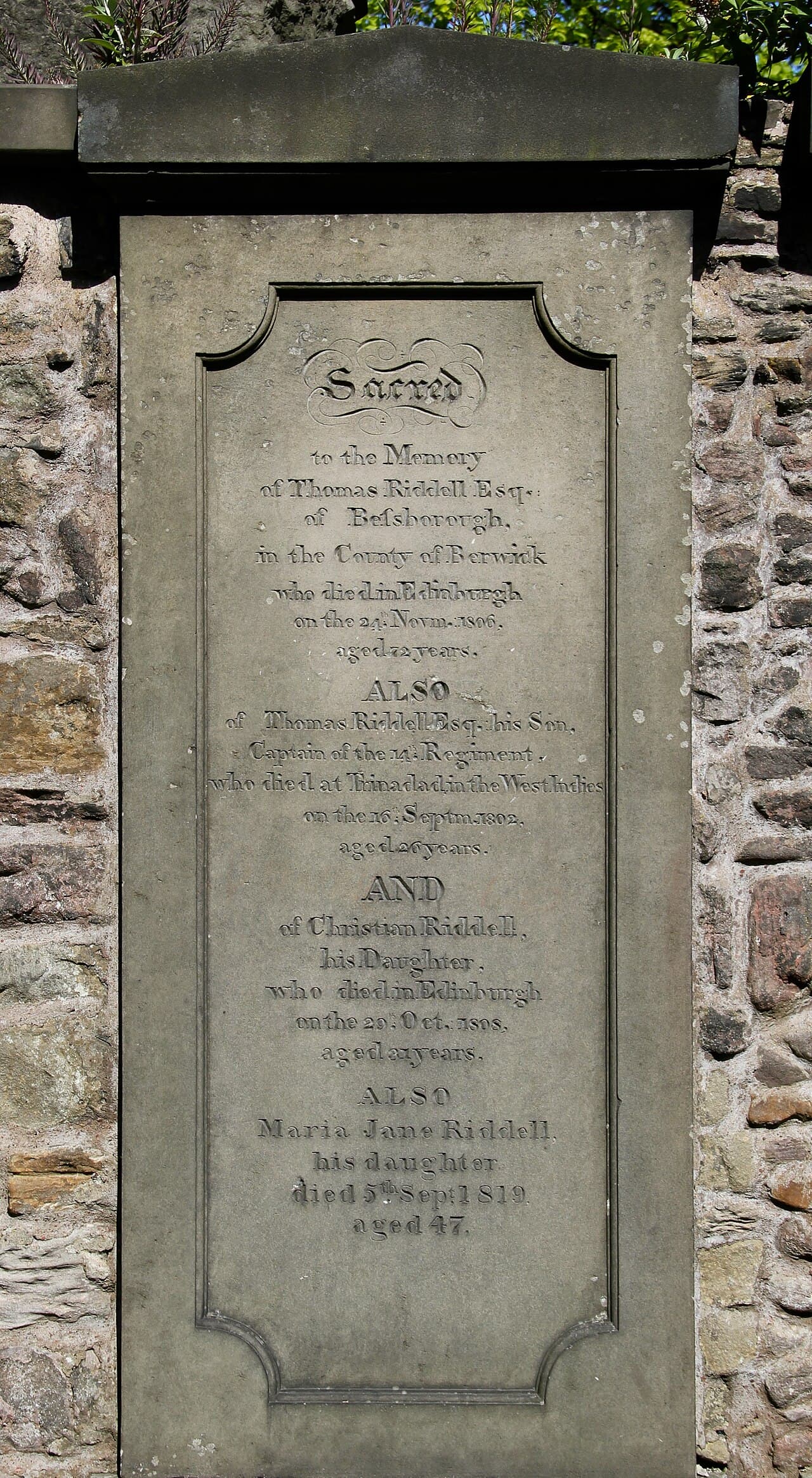 Greyfriars Kirkyard — Tom Riddell's Grave